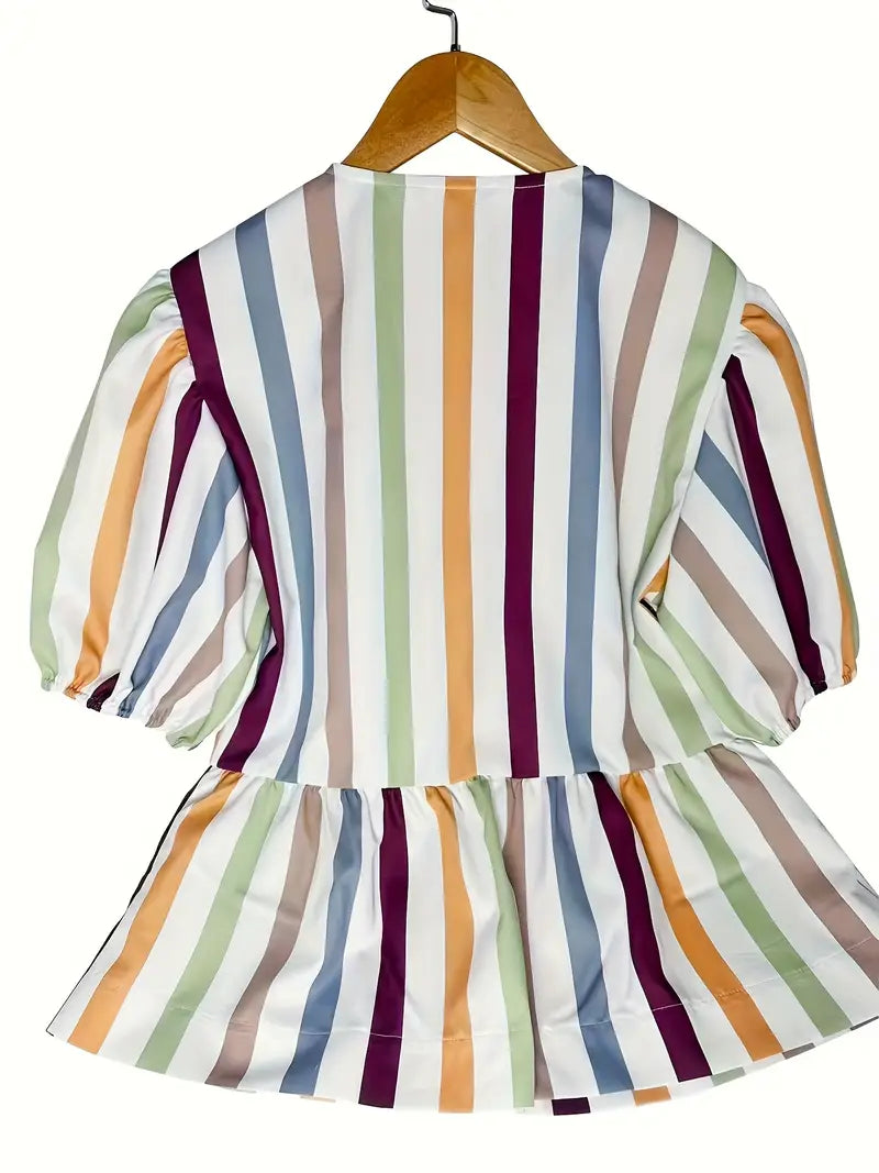 Striped Fashionable Women’s Suit